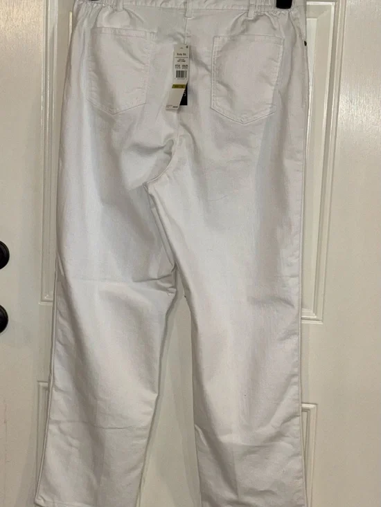 Ruby Rd. White Straight-Leg Pants - Picture 3 of 3